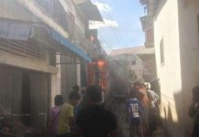 អគ្គិភ័យកំពុងឆាបឆេះផ្ទះប្រជាពលរដ្ឋ នៅជិតផ្សារទួលសង្កែ