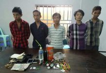 ជនសង្ស័យ០៥នាក់ត្រូវអាវុធហត្ថរាជធានីភ្នំពេញបង្រ្កាបបានពាក់ព័ន្ធគ្រឿងញៀន