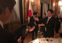 នាយករដ្ឋមន្រ្តីជប៉ុនលោក ស៊ិនហ្សូ អាបេ ធ្វើខួបកំណើតជូនសម្តេចតេជោ ហ៊ុន សែន