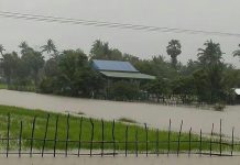 ភ្លៀងធ្លាក់មួយយប់ទឹកជំនន់លិចផ្លូវជាតិលេខ៣ -៤និងផ្ទះពលរដ្ឋនៅស្រុកព្រៃនប់