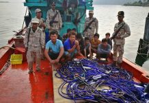 កំលាំងទីបញ្ជាការជួរមុខបង្រ្កាបទូកនេសាទដោយប្រើឧបករណ៍ឆក់ត្រីខុសច្បាប់ទ្រង់ទ្រាយធំក្នុងដែនសមុទ្រ