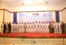 មេទ័ពជើងទឹកជួរមុខខ្មែរជួបប្រជុំជាមួយមេទ័ពជើងទឹក យោធភូមិភាគទី១ថៃ